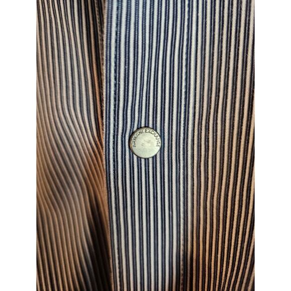 Armani Xchange Men's Slim Fit Snap Button L/S Dress Shirt. Gray. Size XL - Picture 3 of 7